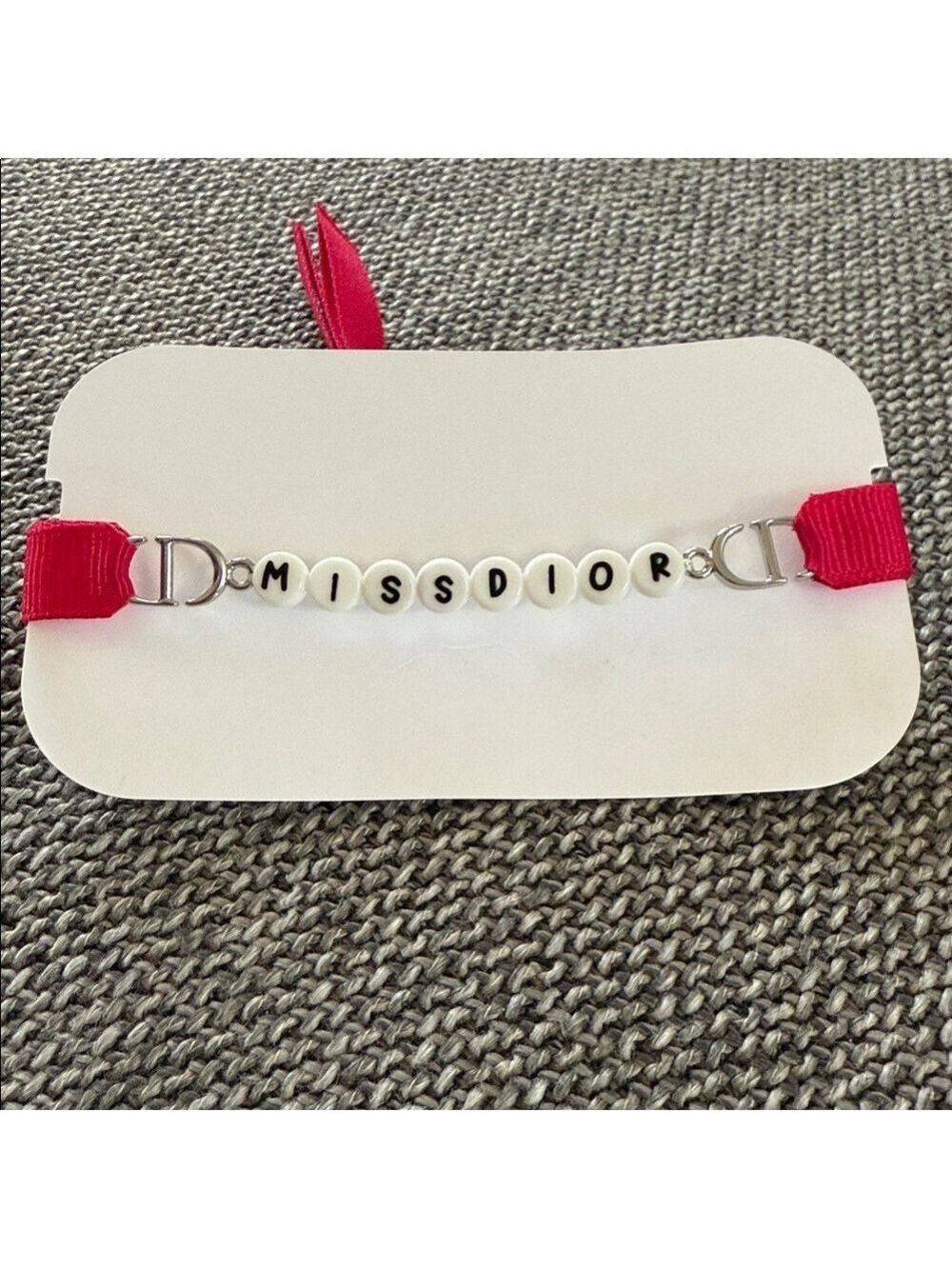 Dior Miss Dior Bracelet Pink Ribbon White Beads - Picture 3 of 11